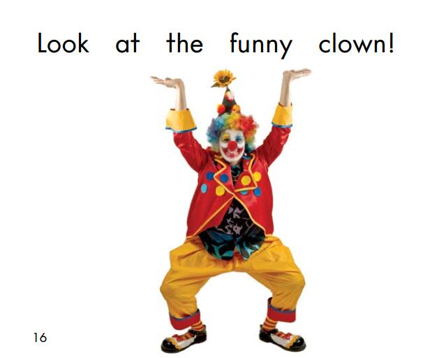 look at the funny clown!