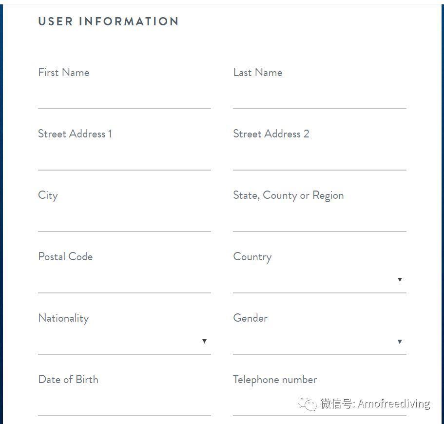 3,填写用户个人信息 first name,名; last name,姓; street address