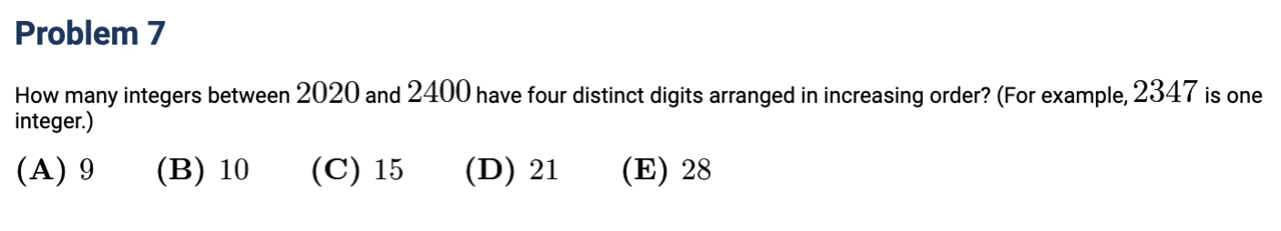 AMC8数学竞赛真题及答案